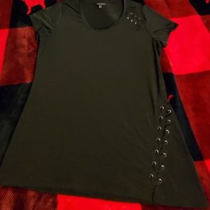 Black Shirt with Braiding Details